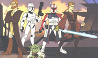 The first 20 episodes of the Star Wars: Clone Wars Micro-Series will be released on DVD spring 2005.