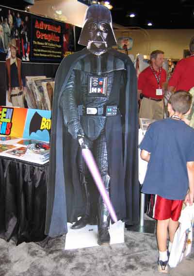 Lifesize Darth Vader standup on display at Comic-Con International 2004.