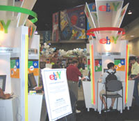 The eBay display at Comic-Con International 2004 where I chatted with eBay employee and Star Wars fan extraordinaire Chris Spencer