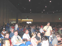 People near the back of the getting settled a few minutes before noon at Star Wars Spectacular at Comic-Con 2004.