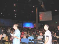Front view of Hall H before the Star Wars Spectacular presentation at Comic-Con 2004 begins.